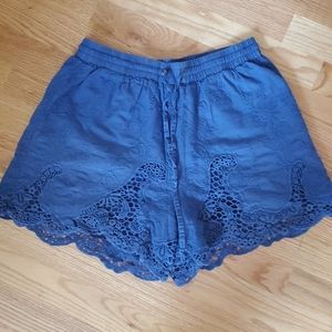 Blue cotton shorts